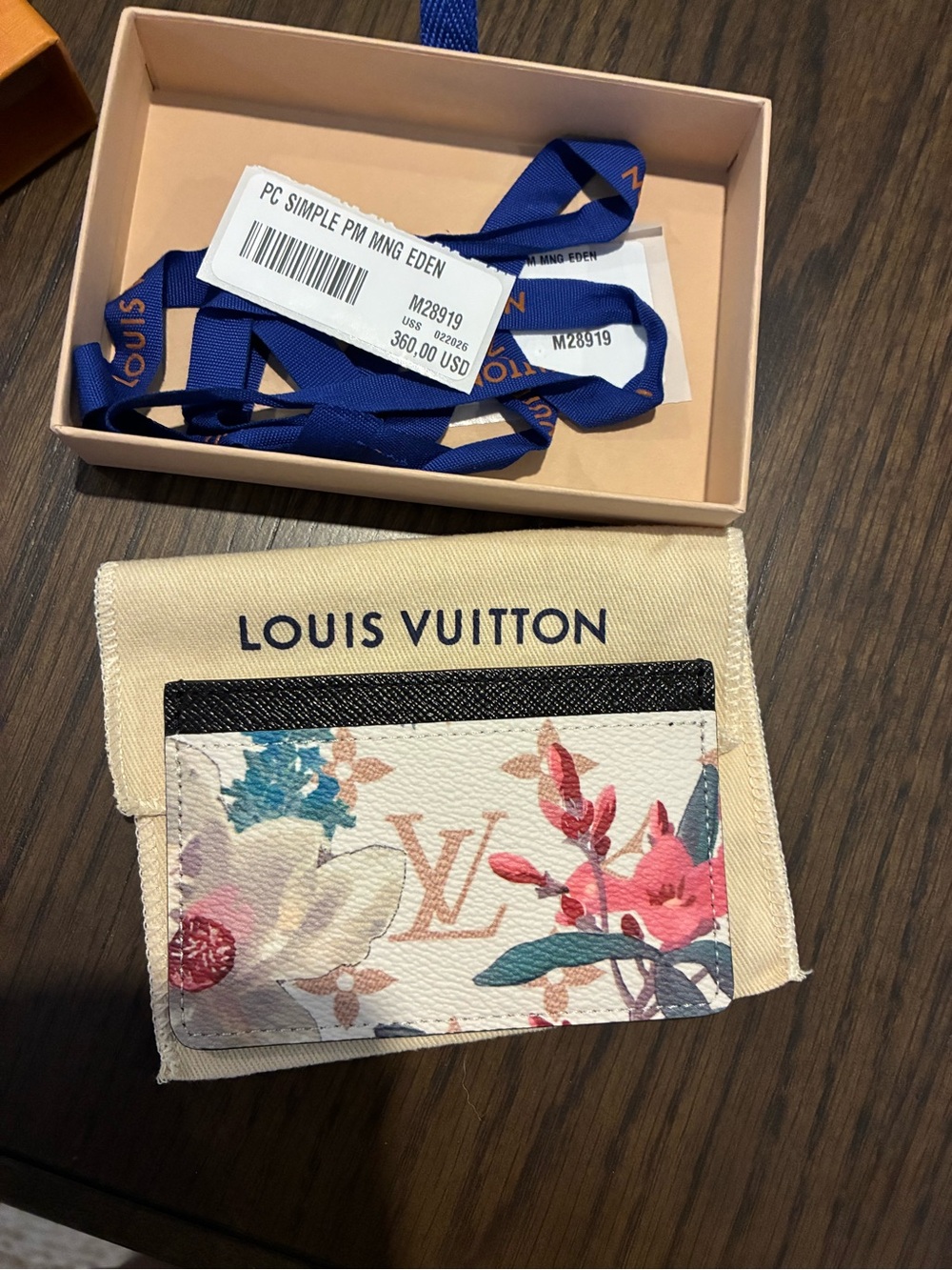 Louis Vuitton Floral Print Card Holder - Multicolor BNWT